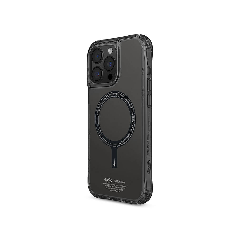 iPhone 16 Pro Kılıf M-safe Şarj Özellikli Şeffaf Airbag Tasarımlı Skinarma Saido Kılıf