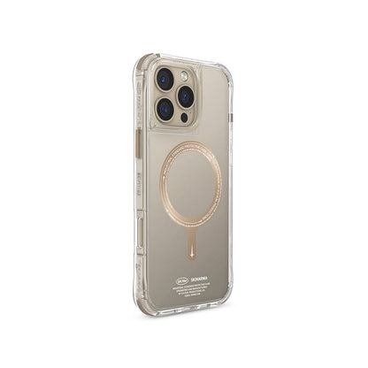iPhone 16 Pro Kılıf M-safe Şarj Özellikli Şeffaf Airbag Tasarımlı Skinarma Saido Prime Kılıf