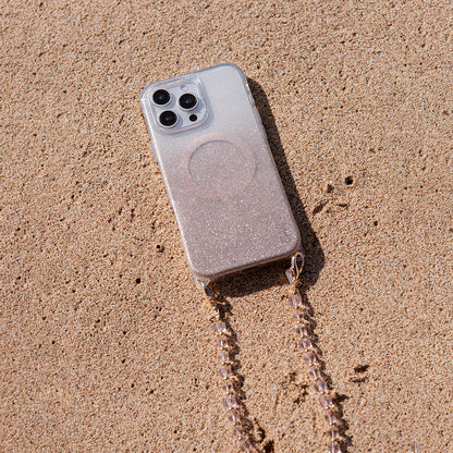 iPhone 16 Pro Kılıf M-safe Şarj Özellikli Simli Arka Yüzey Askı Aparatlı Coehl Lumino Kılıf