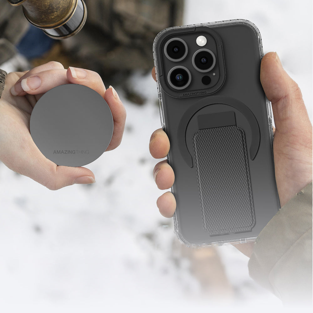 iPhone 16 Pro Kılıf M-safe Şarj Özellikli Standlı Amazingthing Titan Pro Plus Kılıf