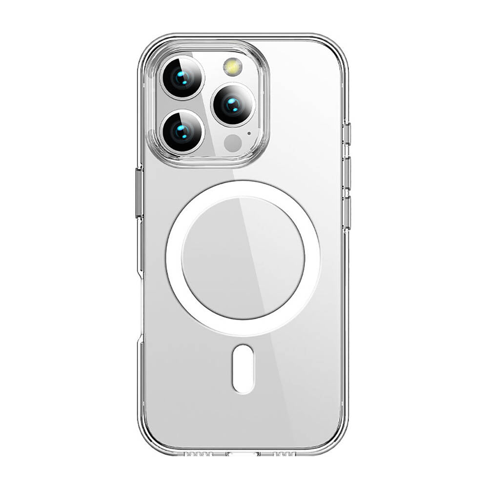 iPhone 16 Pro Kılıf M-safe Şarj Özellikli Transparan Sert PC Wlons Pita Kılıf