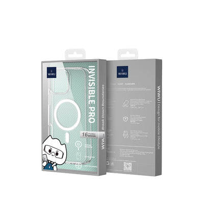 iPhone 16 Pro Kılıf M-safe Şarj Özellikli Wiwu YXK-207 Invisible Pro Sert PC Kılıf