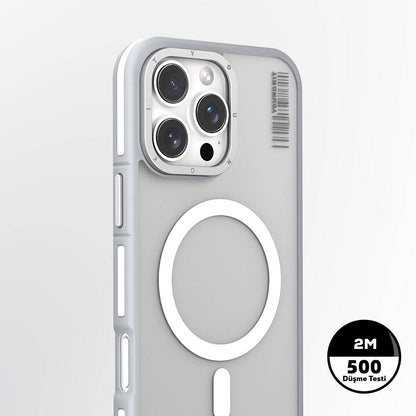 iPhone 16 Pro Kılıf M-safe Şarj Özellikli Youngkit Rock Sand Serisi Kılıf