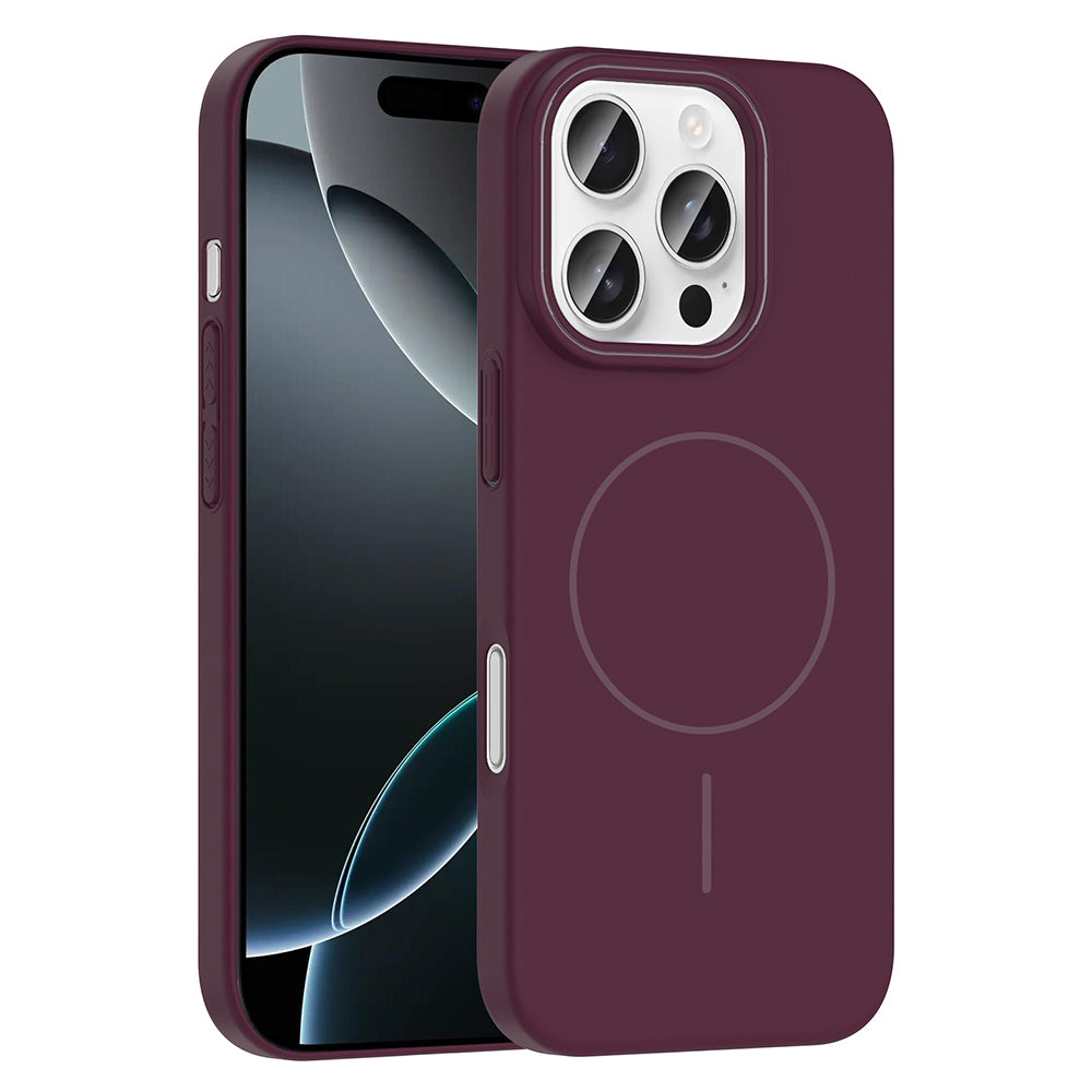 iPhone 16 Pro Kılıf M-safe Şarj Özellikli Zore Ruby Sert Kılıf