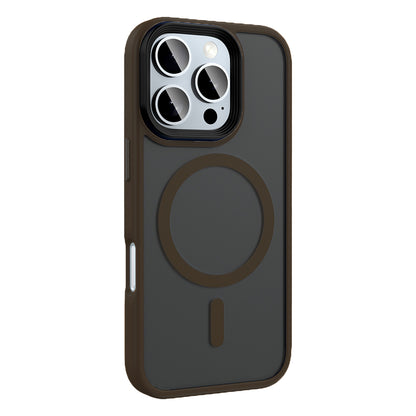 iPhone 16 Pro Kılıf Mat Arka Yüzey Wireless Şarj Özellikli Zore Flet M-safe Kılıf