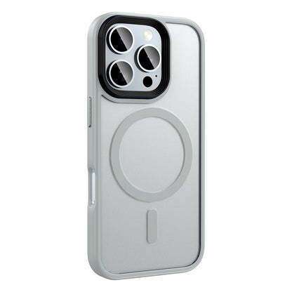 iPhone 16 Pro Kılıf Mat Arka Yüzey Wireless Şarj Özellikli Zore Flet M-safe Kılıf