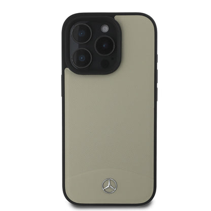 iPhone 16 Pro Kılıf Mercedes Benz Orijinal Lisanslı M-safe Şarj Özellikli Dokulu ve Düz Deri Kılıf