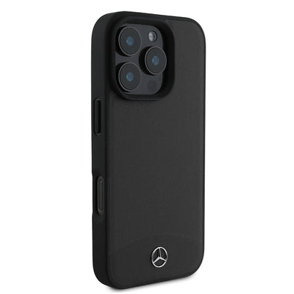 iPhone 16 Pro Kılıf Mercedes Benz Orijinal Lisanslı M-safe Şarj Özellikli Dokulu ve Düz Deri Kılıf