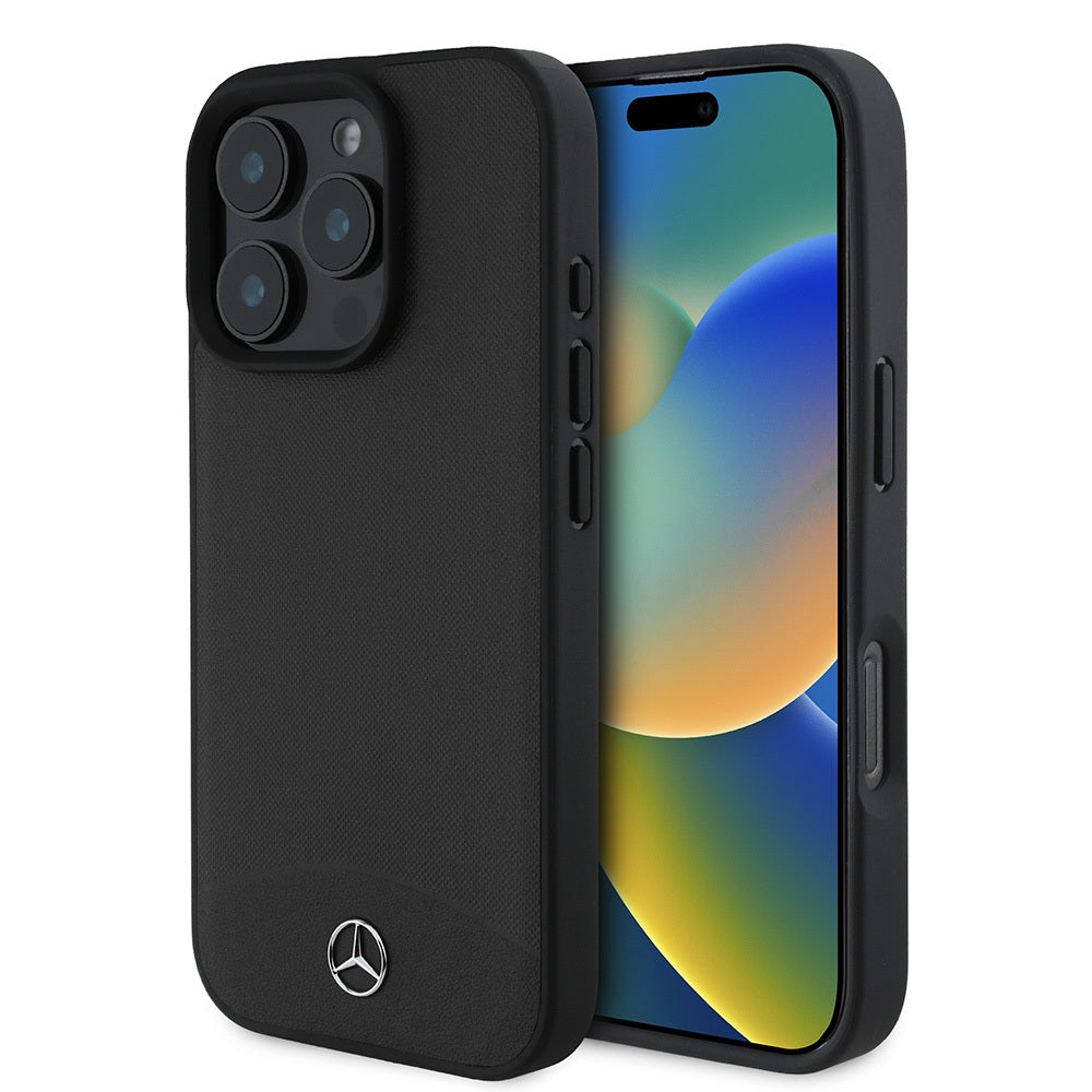 iPhone 16 Pro Kılıf Mercedes Benz orijinal Lisanslı M-safe Şarj Özellikli Dokulu ve Düz Deri Kılıf