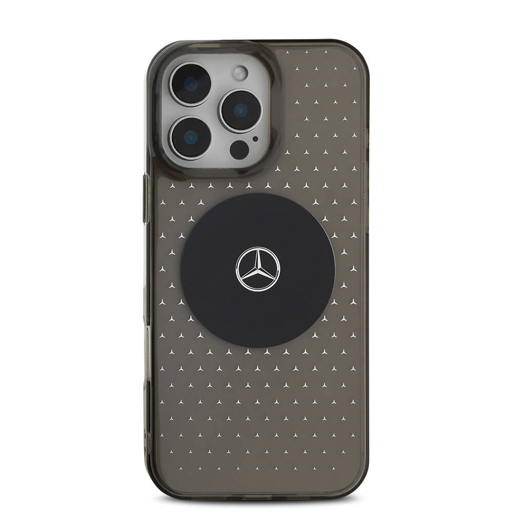 iPhone 16 Pro Kılıf Mercedes Benz orijinal Lisanslı M-safe Şarj Özellikli Yıldız Desenli Transparan Kılıf