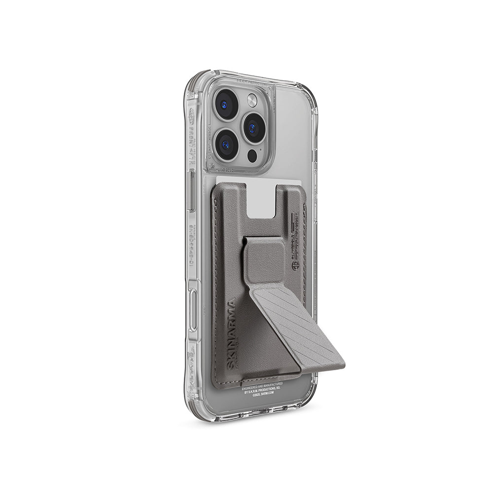 iPhone 16 Pro Kılıf SkinArma Şeffaf M-safe Şarj Özellikli Prime Edition Kado Kartlıklı Saido Kılıf