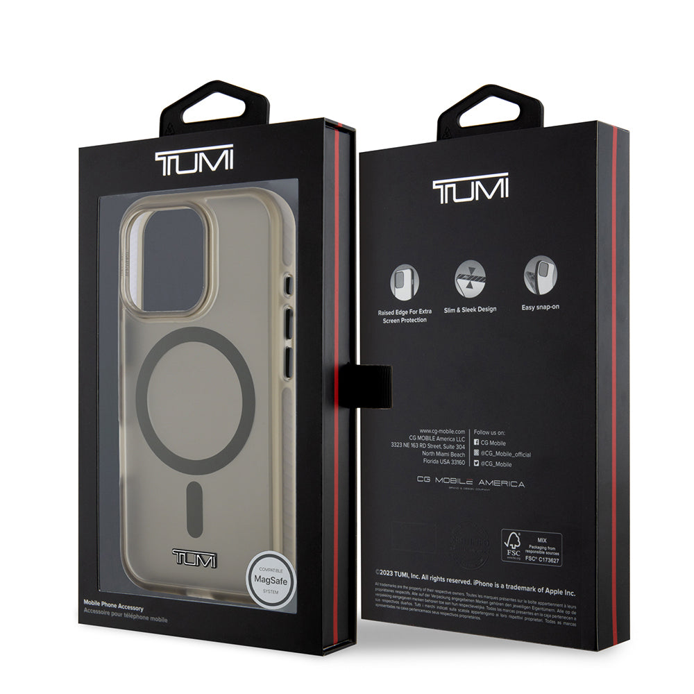 iPhone 16 Pro Kılıf TUMI Orijinal Lisanslı M-safe Şarj Özellikli Airbagli Buzlu Transparan Kılıf
