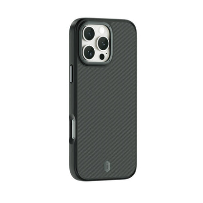 iPhone 16 Pro Kılıf Wiwu DCC-205 M-safe Şarj Özellikli Aramid Fiber Tasarım Kevlar Kılıf