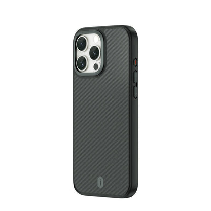 iPhone 16 Pro Kılıf Wiwu DCC-205 M-safe Şarj Özellikli Aramid Fiber Tasarım Kevlar Kılıf