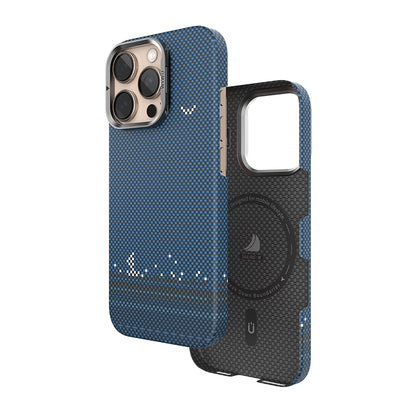 iPhone 16 Pro Kılıf Wiwu DCC-209 M-safe Şarj Özellikli Kamera Standlı Aramid Fiber Tasarım Kevlar Kılıf