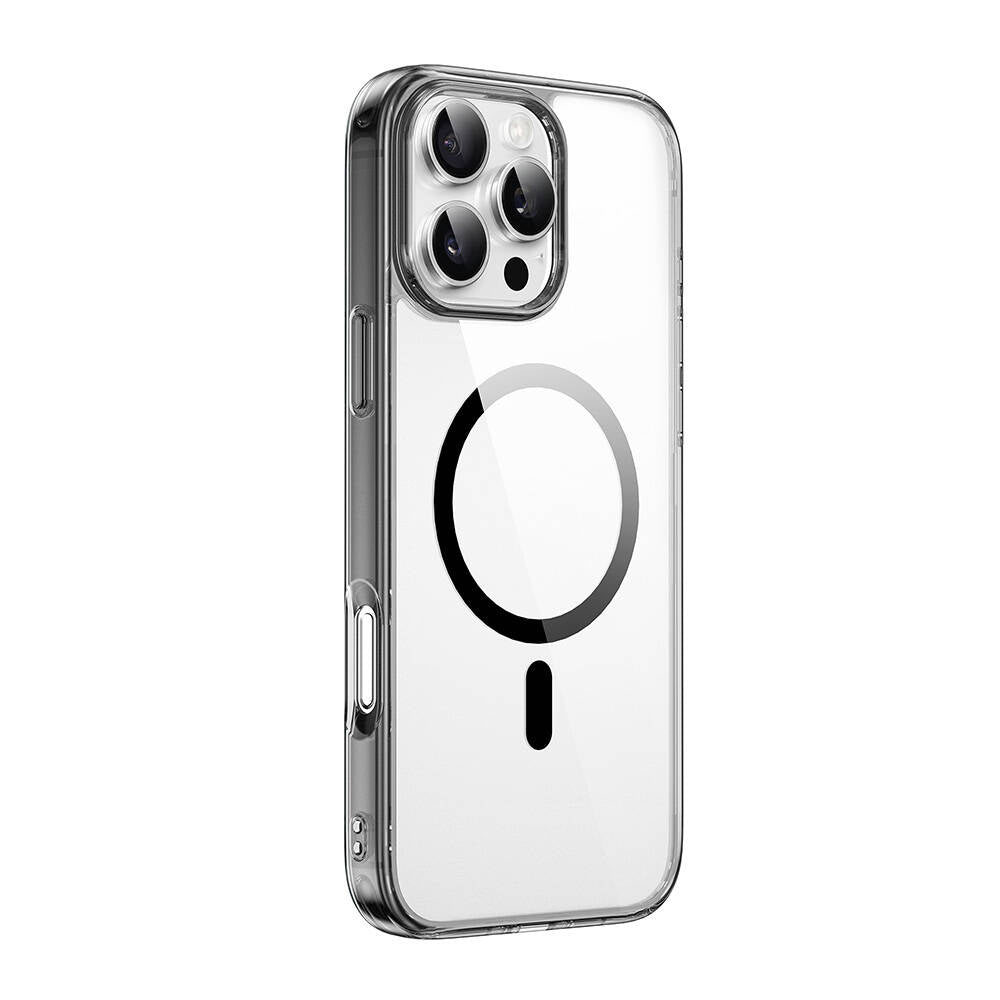 iPhone 16 Pro Kılıf Wiwu MCC-101 iShield Pro Serisi M-safe Şarj Özellikli Crystal Sert PC Kılıf