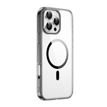 iPhone 16 Pro Kılıf Wiwu MCC-101 iShield Pro Serisi M-safe Şarj Özellikli Crystal Sert PC Kılıf