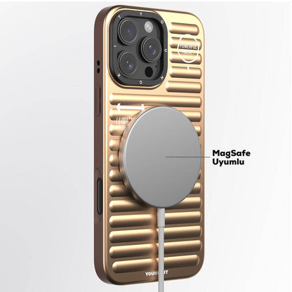 iPhone 16 Pro M-safe Şarj Özellikli Kılıf Mat Renkli Tasarım Youngkit Original Serisi Kılıf