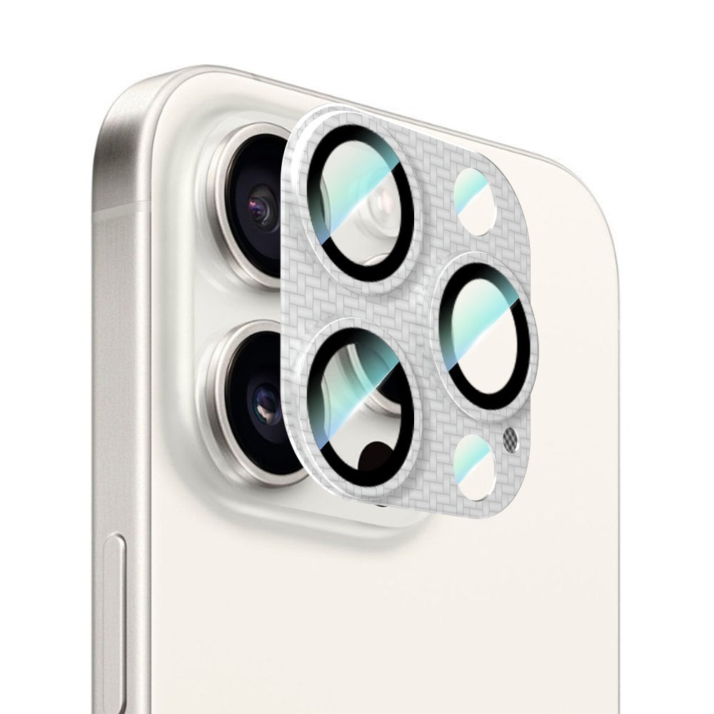 iPhone 16 Pro Max CaseWorld Karbon Fiber Serisi Anti Reflective Ultra Clear Full Kamera Lens Koruyucu
