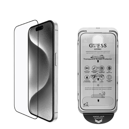 iPhone 16 Pro Max Guess Orijinal Lisanslı Rhinestone Ekran Koruyucu + Lens Koruyucu 2in1 Aksesuar Seti