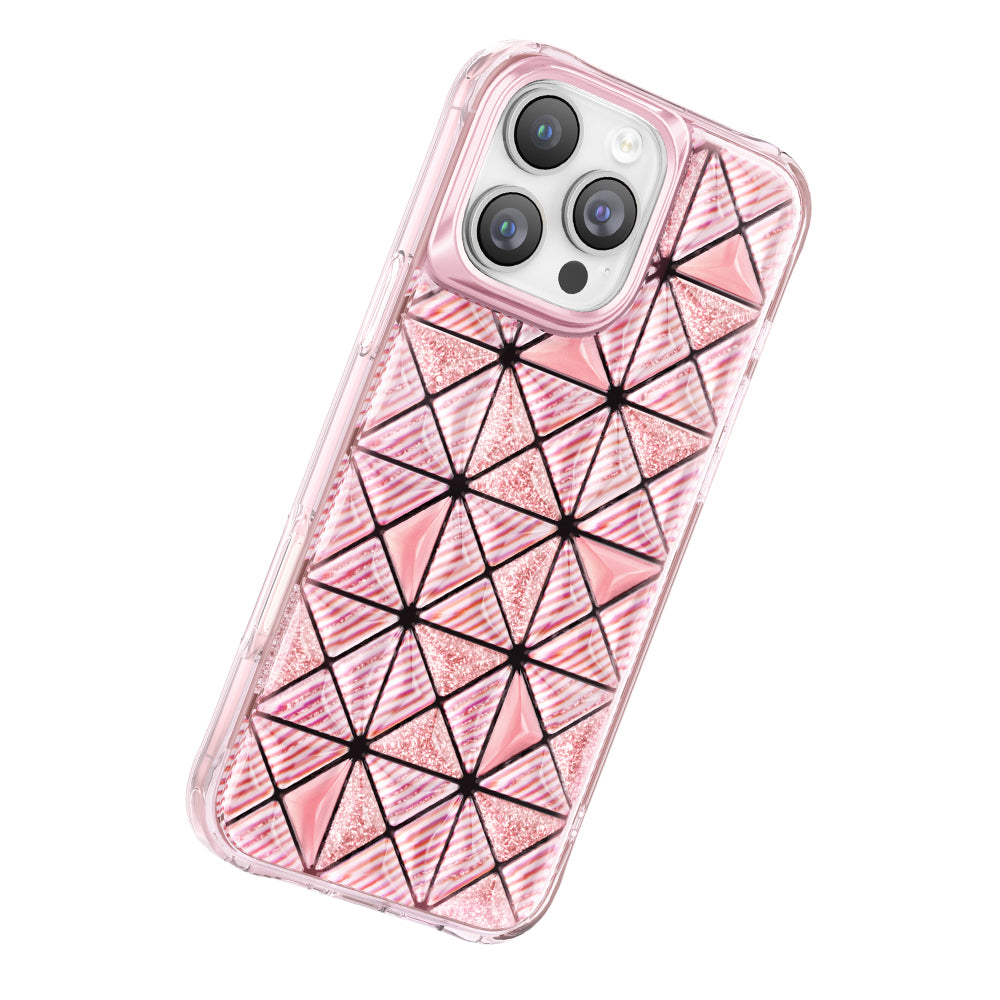 iPhone 16 Pro Max Kılıf 3D Buz Blok Desenli Zore Paris Kairo TPU Kılıf