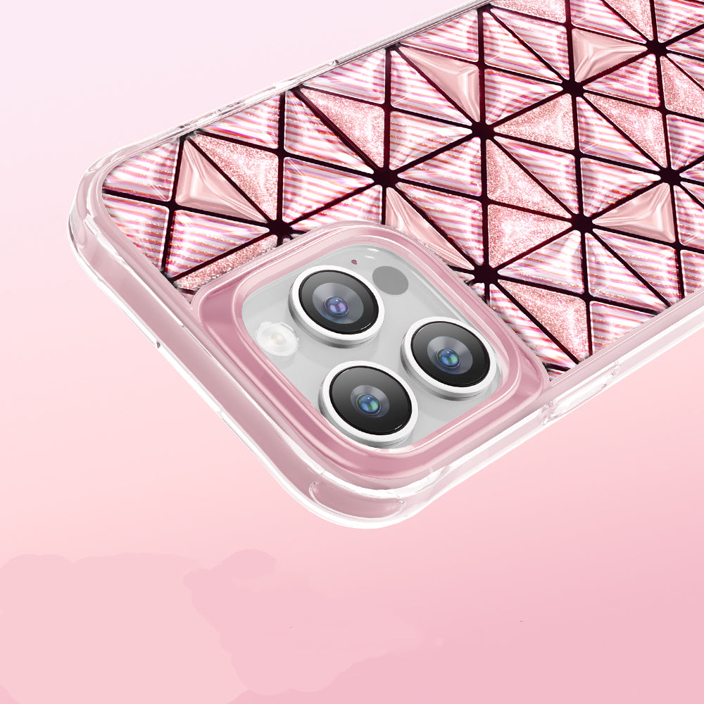 iPhone 16 Pro Max Kılıf 3D Buz Blok Desenli Zore Paris Kairo TPU Kılıf