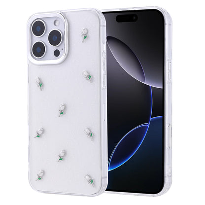 iPhone 16 Pro Max Kılıf Airbag Tasarımlı Simli Şeffaf Zore Kutup Kılıf