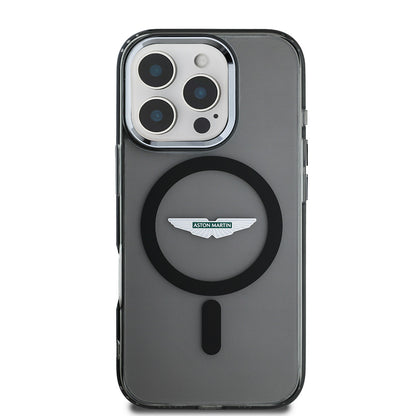 iPhone 16 Pro Max Kılıf Aston Martin Orijinal Lisanslı M-safe Şarj Özellikli IML Baskı Logolu Buzlu Kılıf