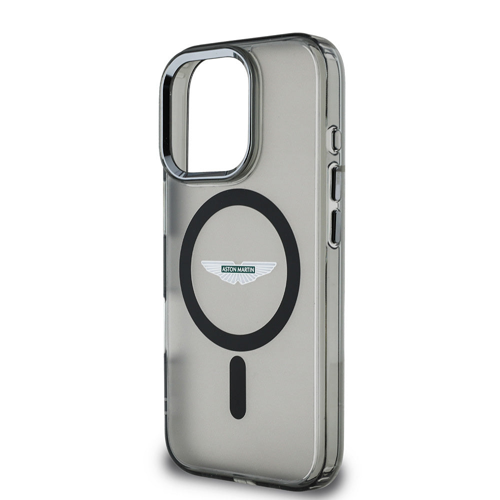 iPhone 16 Pro Max Kılıf Aston Martin Orijinal Lisanslı M-safe Şarj Özellikli IML Baskı Logolu Buzlu Kılıf