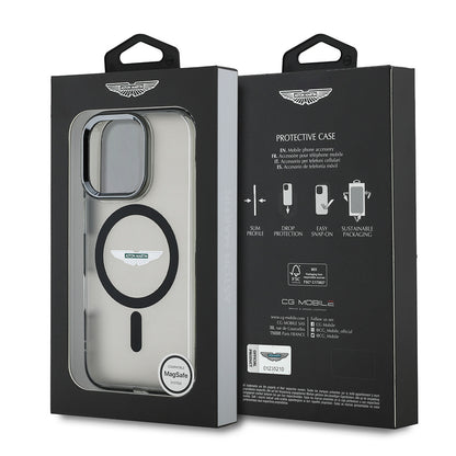 iPhone 16 Pro Max Kılıf Aston Martin Orijinal Lisanslı M-safe Şarj Özellikli IML Baskı Logolu Buzlu Kılıf
