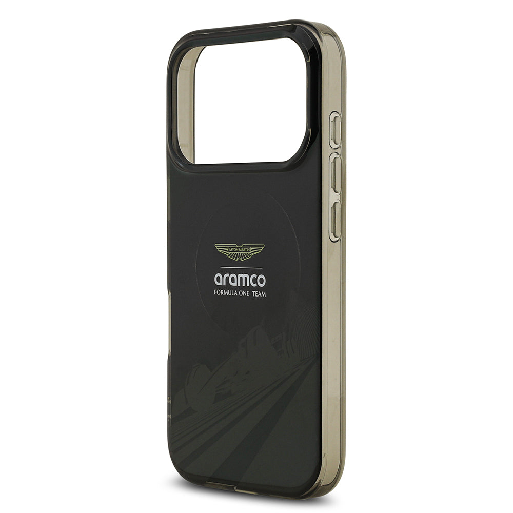 iPhone 17 Pro Kılıf Aston Martin OrijinalLisanslı M-safe Şarj Özellikli IML Baskı Logolu Formula Tasarımlı Kılıf