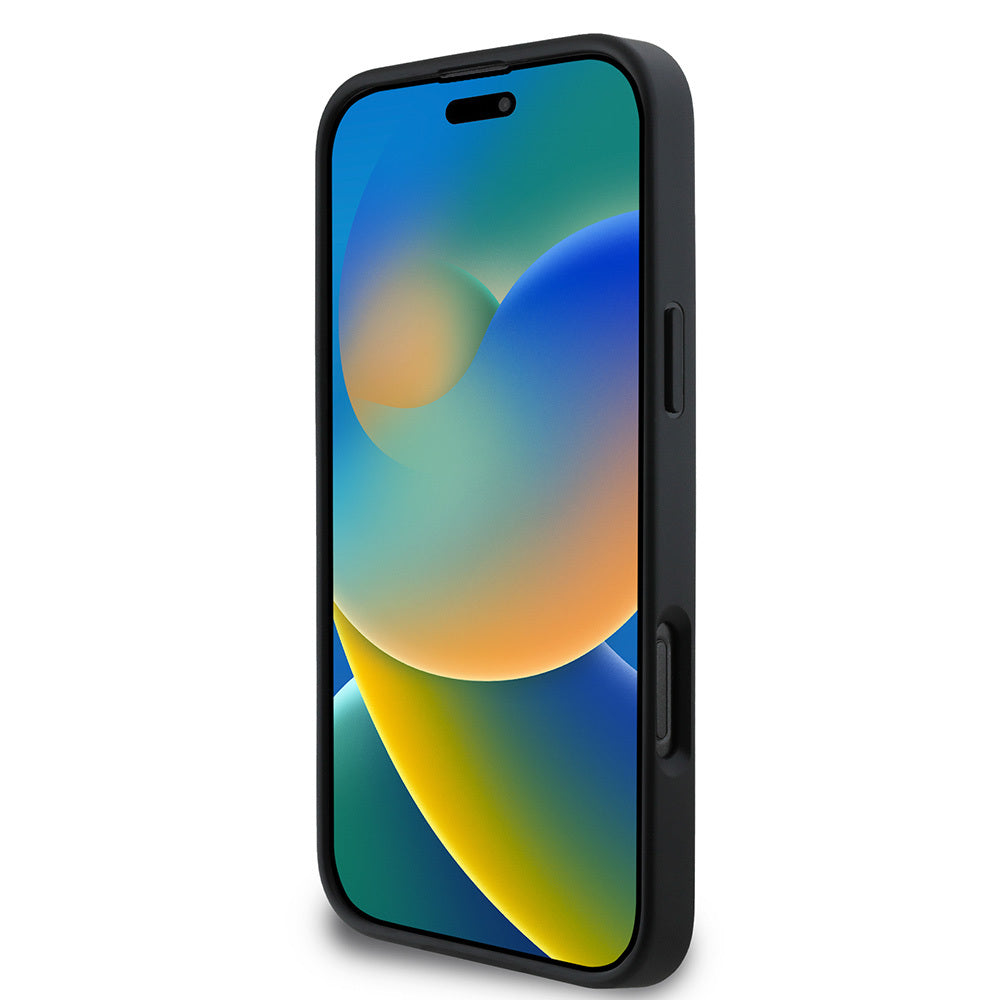 iPhone 16 Pro Max Kılıf DKNY Orijinal Lisanslı Kapitone Tasarımlı Metal Logolu Deri Kılıf