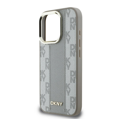 iPhone 16 Pro Max Kılıf DKNY Orijinal Lisanslı M-safe Şarj Özellikli 3D Yazılı Checkered Pattern Kılıf