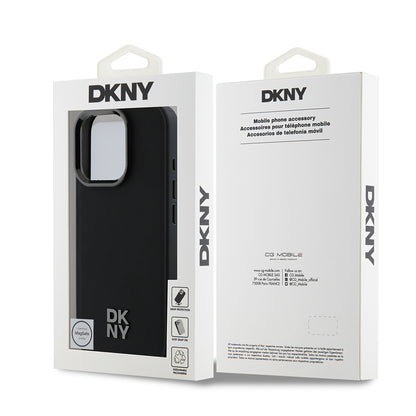 iPhone 16 Pro Max Kılıf DKNY Orijinal Lisanslı M-safe Şarj Özellikli Metal Logolu PU Deri Plain Kılıf