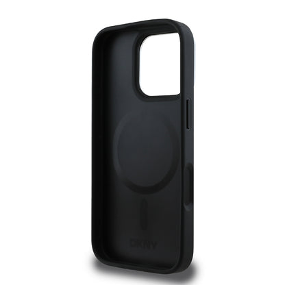 iPhone 16 Pro Max Kılıf DKNY Orjinal Lisanslı M-safe Şarj Özellikli 3D Yazılı Checkered Pattern Kılıf