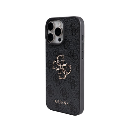iPhone 16 Pro Max Kılıf Guess Orijinal Lisanslı 4G Büyük Metal Logolu Kalın Askılı Kılıf