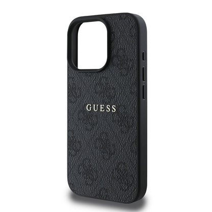 iPhone 16 Pro Max Kılıf Guess Orijinal Lisanslı M-safe Şarj Özellikli 4G Desenli Yazı Logolu Kılıf