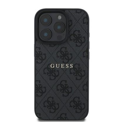 iPhone 16 Pro Max Kılıf Guess Orijinal Lisanslı M-safe Şarj Özellikli 4G Desenli Yazı Logolu Kılıf