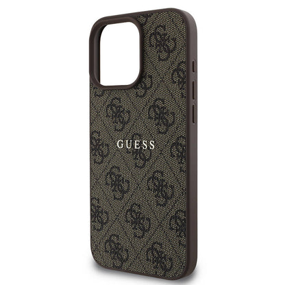 iPhone 16 Pro Max Kılıf Guess Orijinal Lisanslı M-safe Şarj Özellikli 4G Desenli Yazı Logolu Kılıf
