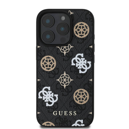 iPhone 16 Pro Max Kılıf Guess Orijinal Lisanslı M-safe Şarj Özellikli 4G Desenli Yazı Logolu Peony Kılıf