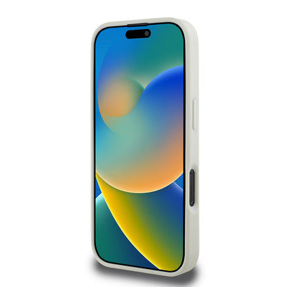 iPhone 16 Pro Max Kılıf Guess Orijinal Lisanslı M-safe Şarj Özellikli Sıcak Baskılı Üçgen Logolu PU Deri Peony Kılıf