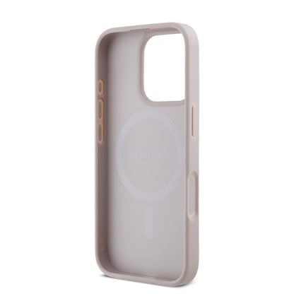 iPhone 16 Pro Max Kılıf Guess Orijinal Lisanslı M-safe Şarj Özellikli Small 4G Classic Kılıf