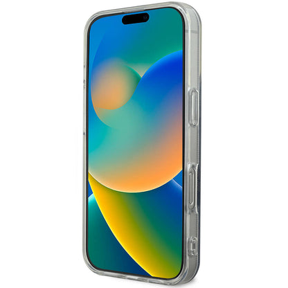 iPhone 16 Pro Max Kılıf Guess Orijinal Lisanslı M-safe Şarj Özellikli Yazı Logolu 4G Desenli Kılıf