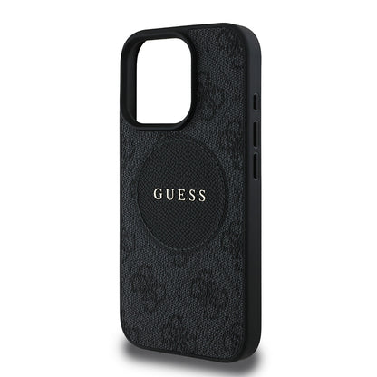 iPhone 16 Pro Max Kılıf Guess Orijinal Lisanslı M-safe Şarj Özellikli Yazı Logolu Circle Classic Kılıf