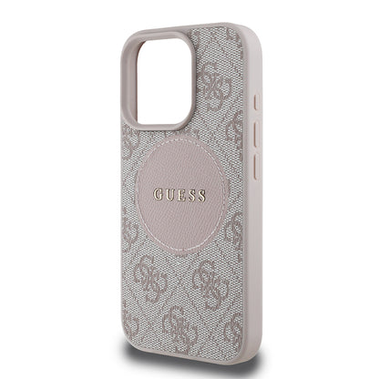 iPhone 16 Pro Max Kılıf Guess Orijinal Lisanslı M-safe Şarj Özellikli Yazı Logolu Circle Classic Kılıf
