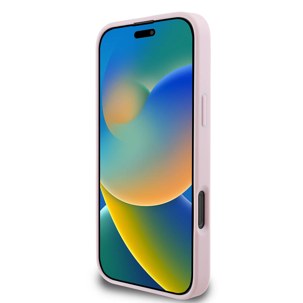 iPhone 16 Pro Max Kılıf Guess Orijinal Lisanslı M-safe Şarj Özellikli Yazı Logolu Grained Kılıf
