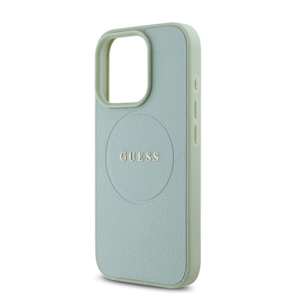 iPhone 16 Pro Max Kılıf Guess Orijinal Lisanslı M-safe Şarj Özellikli Yazı Logolu Grained Kılıf