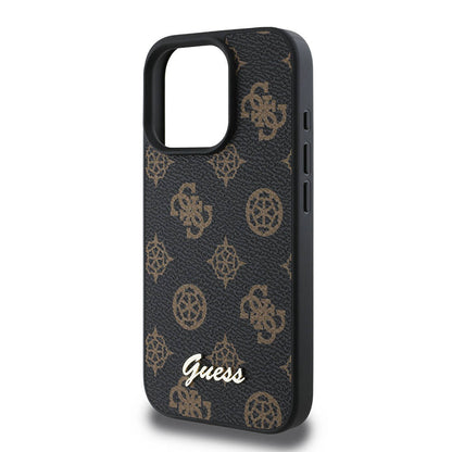 iPhone 16 Pro Max Kılıf Guess Orijinal Lisanslı M-safe Şarj Özellikli Yazı Logolu Peony Kılıf