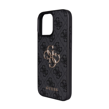 iPhone 16 Pro Max Kılıf Guess Orijinal Lisanslı PU Deri 4G Büyük Metal Logolu Çapraz Vücut Askılı Kılıf