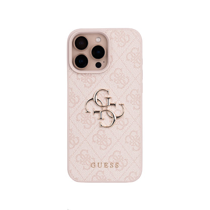 iPhone 16 Pro Max Kılıf Guess Orijinal Lisanslı PU Deri 4G Büyük Metal Logolu Çapraz Vücut Askılı Kılıf